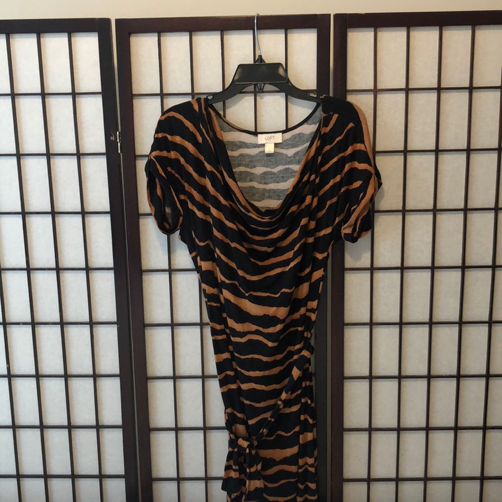 Loft animal print dress